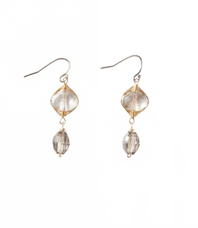 Anne Vaughan Women's Smokey Quartz Dangle Earrings