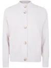Anneclaire Long-sleeved Knitted Cardigan In White