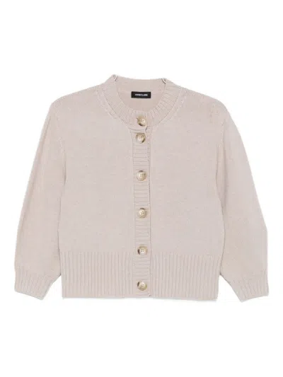 Anneclaire Beige Crew Neck Sweater In Pink