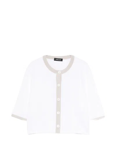 Anneclaire Button Cardigan In White