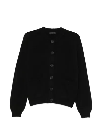 Anneclaire Buttoned Cardigan In Black
