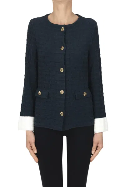 Anneclaire Cardigan Jacket In Blue