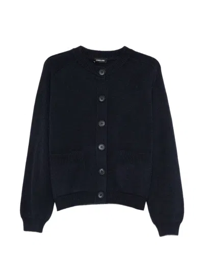 Anneclaire Cardigan With Patch Pockets In Blue