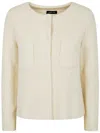 Anneclaire Classic Cropped Jacket In Sand