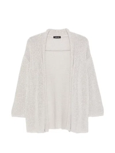 Anneclaire Gray Cardigan In Multi