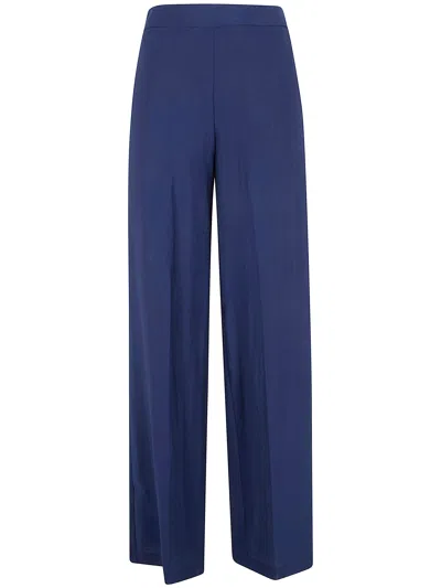 Anneclaire High Waist Wide Leg Trousers In Blue