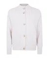 Anneclaire Long-sleeved Knitted Cardigan In White