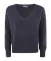 Anneclaire Long-sleeved Sweater In Black