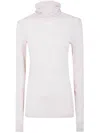 Anneclaire Modal & Cashmere Jersey Turtleneck In White