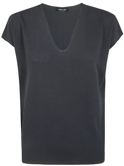 Anneclaire Short Sleeves V Neck Sweater