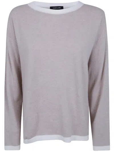 Anneclaire Sweater Round Neck In Gray