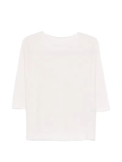 Anneclaire Sweater With 3/4 Sleeves In White