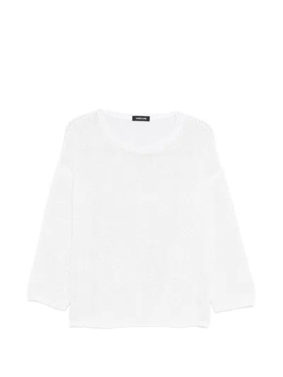 Anneclaire Sweater With Round Neck In White