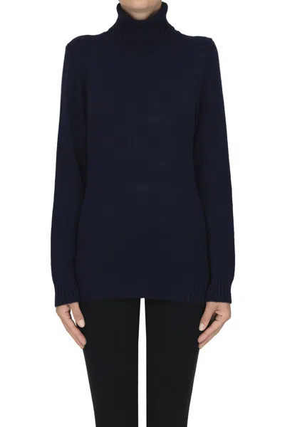 Anneclaire Turtleneck Cashmere Pullover In Multi