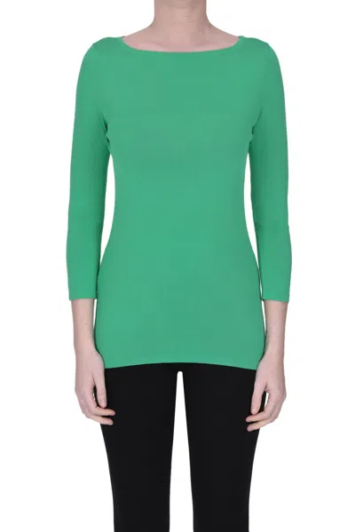 Anneclaire Viscose-blend Pullover In Green