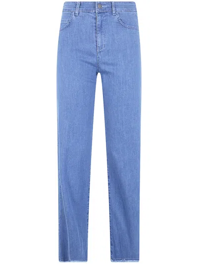 Anneclaire Wide Leg Medium Waist Jeans In Blue
