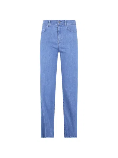 Anneclaire Wide Leg Medium Waist Jeans In Blue