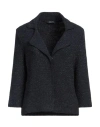 Anneclaire Woman Blazer Midnight Blue Size 10 Viscose, Cotton, Polyester, Polyamide, Metal