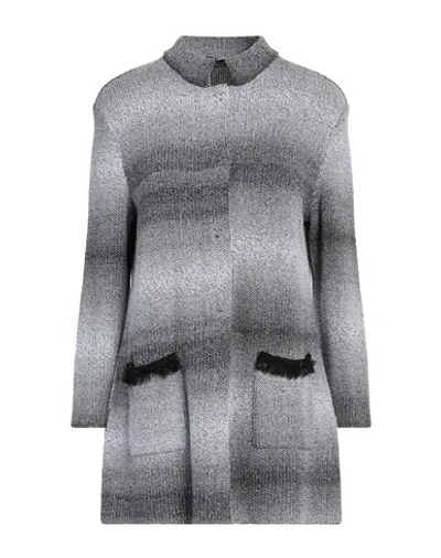 Anneclaire Woman Cardigan Grey Size 14 Cotton, Polyamide