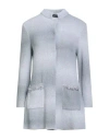 Anneclaire Woman Cardigan Light Grey Size 6 Cotton, Polyamide In Gray
