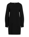 Anneclaire Woman Mini Dress Black Size 4 Virgin Wool, Cashmere, Polyamide, Elastane In Black