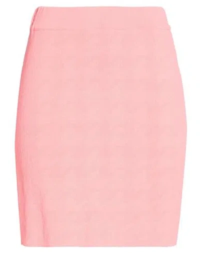 Anneclaire Woman Mini Skirt Salmon Pink Size 6 Viscose, Polyamide