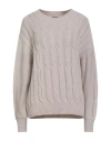 Anneclaire Woman Sweater Beige Size 6 Wool, Cashmere In Neutral