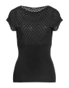 Anneclaire Woman Sweater Black Size 6 Viscose, Polyamide In Black