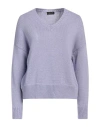 Anneclaire Woman Sweater Lilac Size 6 Organic Cotton In Purple