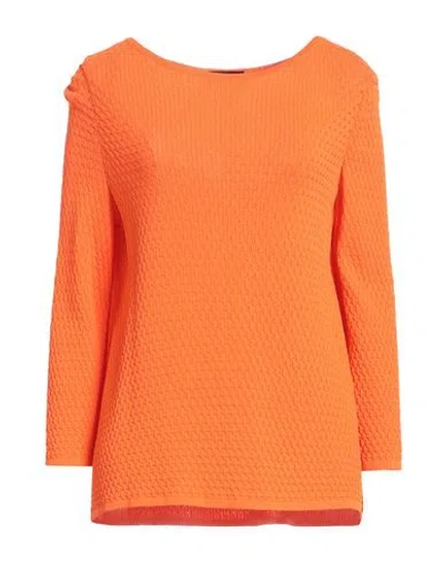 Anneclaire Woman Sweater Orange Size 12 Viscose, Polyamide