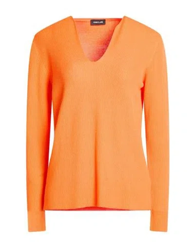 Anneclaire Woman Sweater Orange Size 8 Cotton