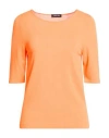 Anneclaire Woman Sweater Orange Size 8 Viscose, Polyamide In Orange