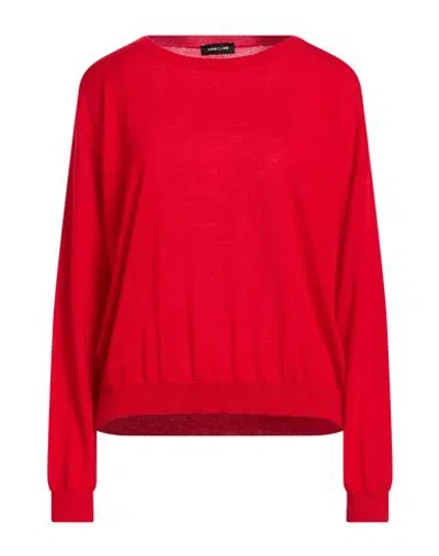 Anneclaire Woman Sweater Red Size 10 Merino Wool In Metallic