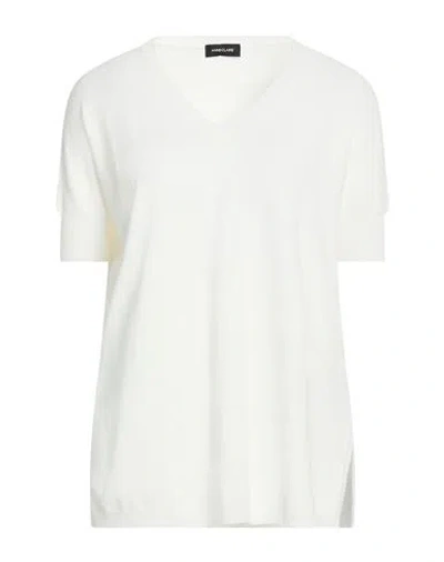 Anneclaire Woman Sweater White Size 4 Viscose, Polyester In Multi