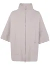 Anneclaire Wool & Cashmere Knit Fabric Cape In Neutral