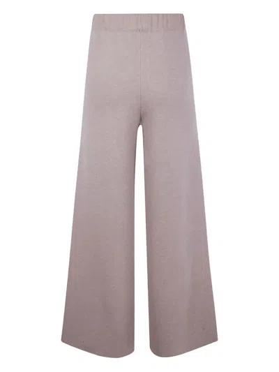 Anneclaire Wool & Cashmere Knit Fabric Pants In Neutral