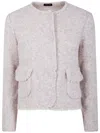 Anneclaire Wool Blend Sale Pepe Knit Fancy Jacket In Pink