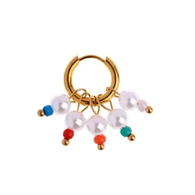 Anneday | Colourburst Pearl Earring In Gold