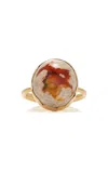 Annette Ferdinandsen 14k Gold Opal Ring In Orange