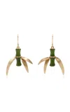 Annette Ferdinandsen Bamboo 14k Gold Jade Earrings In Green