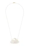 Annette Ferdinandsen Large 14k Yellow Mother Of Pearl And Diamond Necklace In White