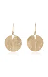 Annette Ferdinandsen Medium Lily Pad 14k Gold Diamond Earrings