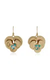 Annette Ferdinandsen Pansey 14k Yellow Gold; Pearl Turquoise Earrings