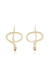 Annette Ferdinandsen Serpent 14k Yellow Gold Diamond Earrings