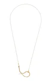 Annette Ferdinandsen Serpent Lariat 14k Yellow Gold Diamond Necklace