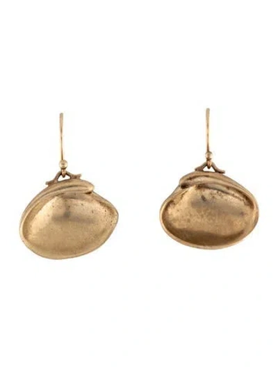 Pre-owned Annette Ferdinandsen Shell Drop Earrings In Multicolor