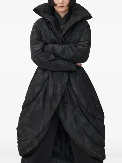 Annette Görtz Amba Hooded Floral Coat In Black