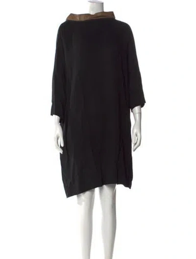 Pre-owned Annette Görtz Asymmetrical Knee-length Dress In Black