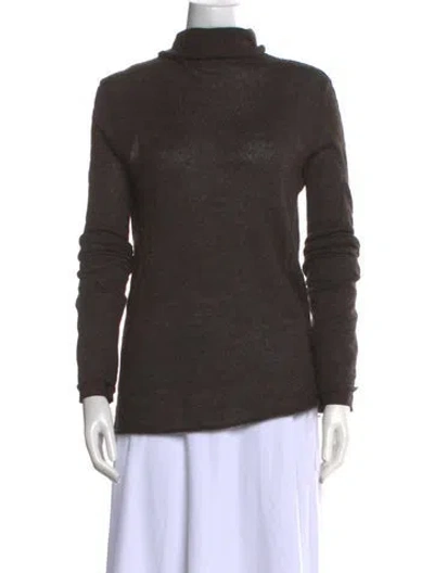 Pre-owned Annette Görtz Baby Alpaca Turtleneck Sweater In Brown