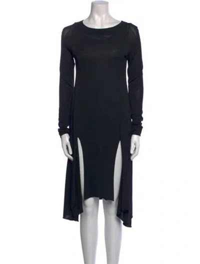 Pre-owned Annette Görtz Bateau Neckline Knee-length Dress In Black